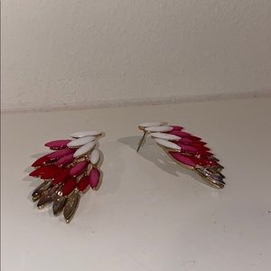 Large pink earrings